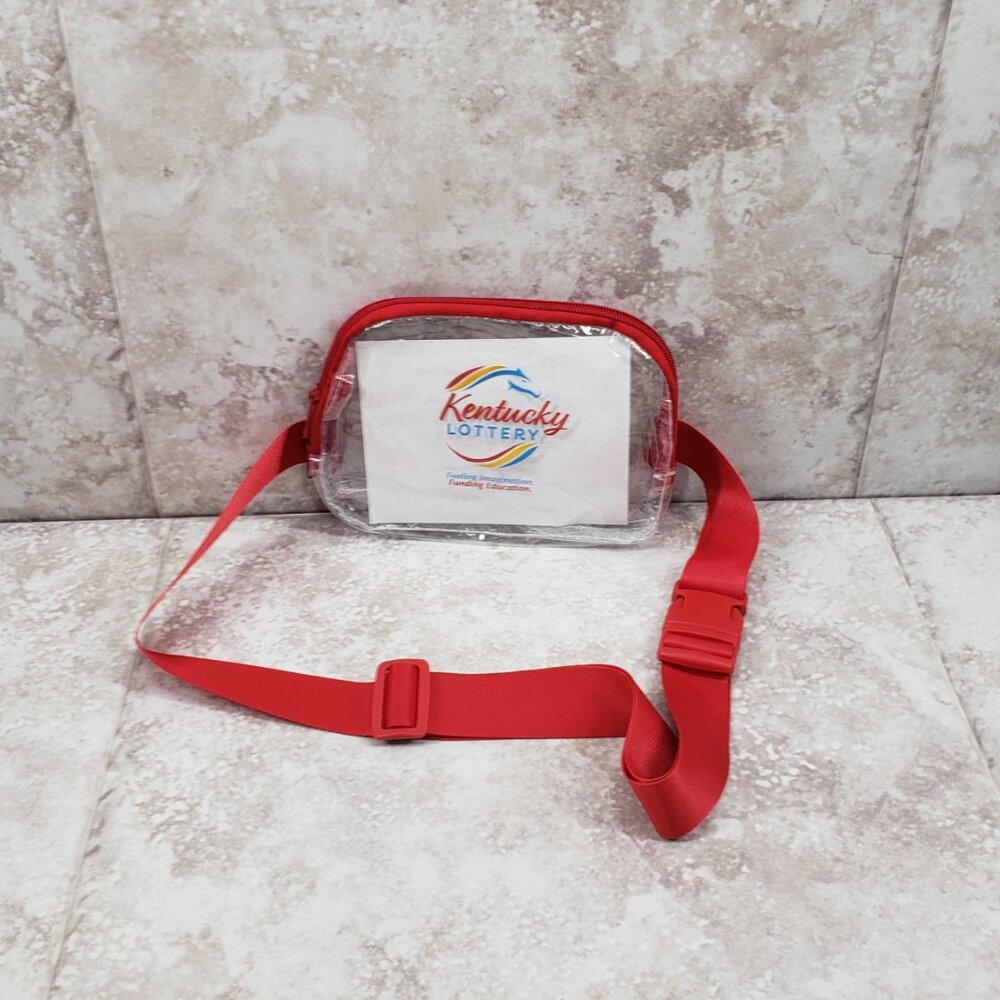 Adjustable Clear Crossbody Fanny Pack Kentucky Lottery Small Zippered NWOT